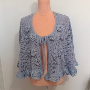 Romwe crochet poncho